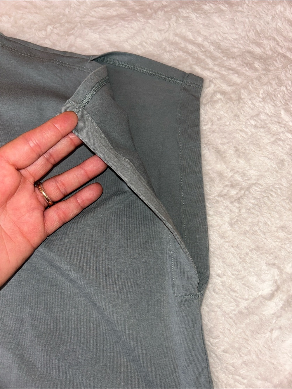 Athleta Cap Sleeve Mock Neck Tee - Slate Blue - Picture 5 of 10